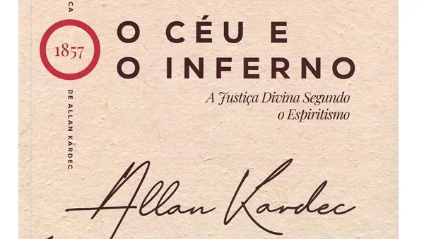 Capa do livro O Céu e o Inferno, de Allan Kardec, em edição histórica, original (não adulterada), da editora FEAL